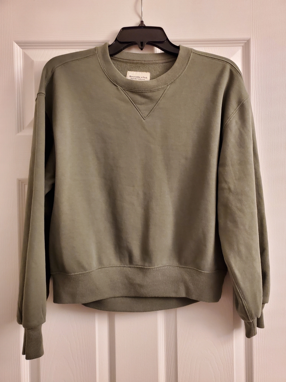 Abercrombie & Fitch Olive Green Crewneck Sweatshirt XS